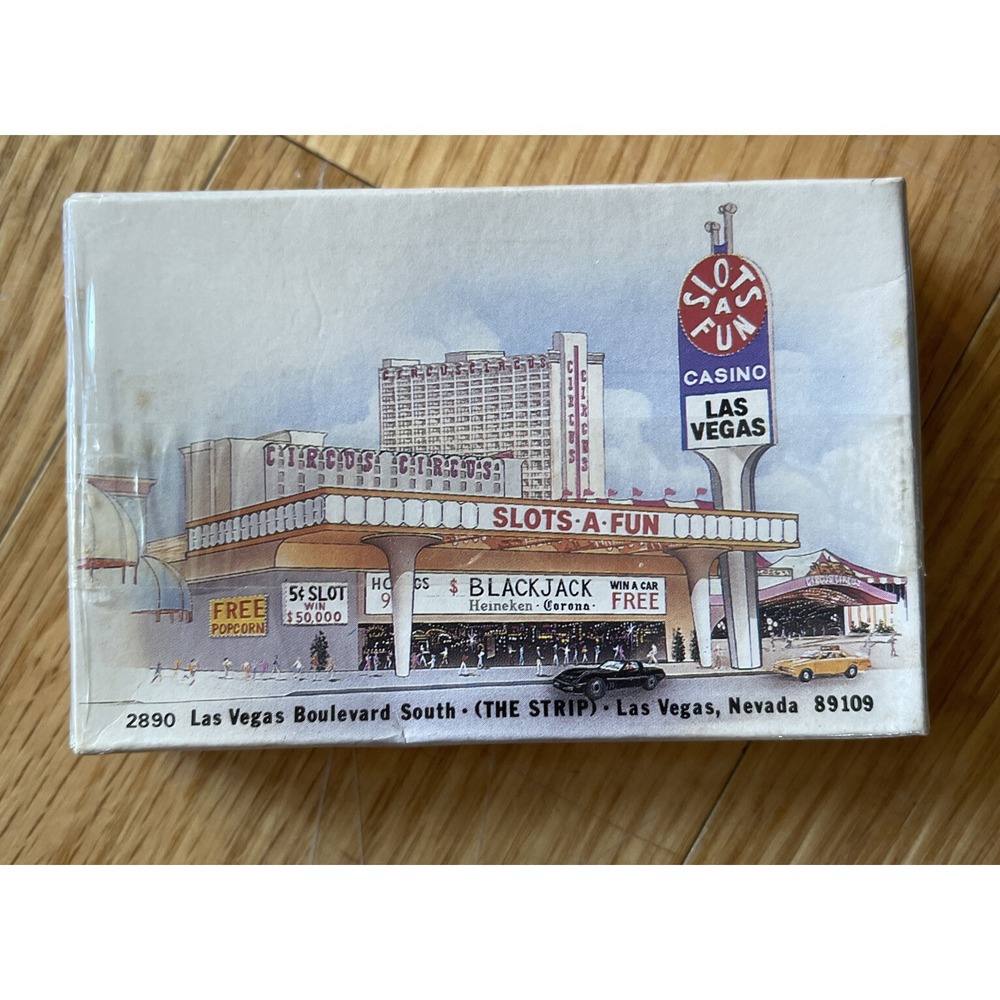 Slots-A-Fun Casino New Sealed Deck Playing Cards Vintage